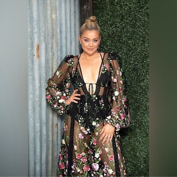 Free People For Love & Lemons Luna Sheer
Floral Maxi Dress /size  XS - Picture 1 of 14